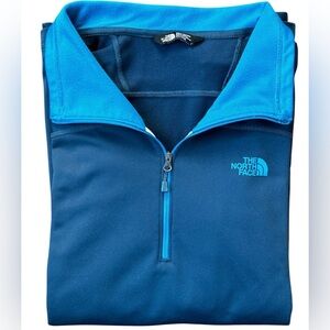 The North Face Two-Tone Blue Pullover Quarter Zip size XXL